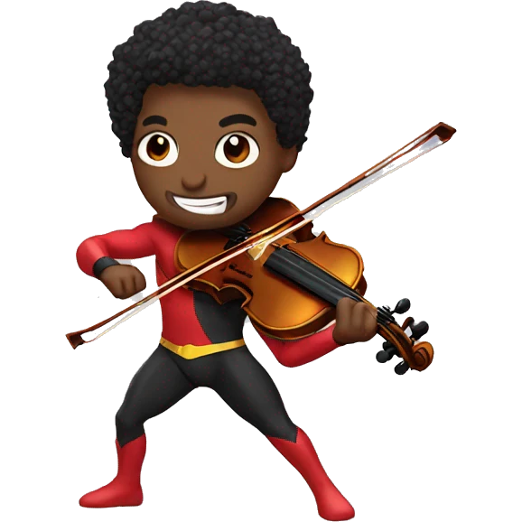 violin superhero emoji