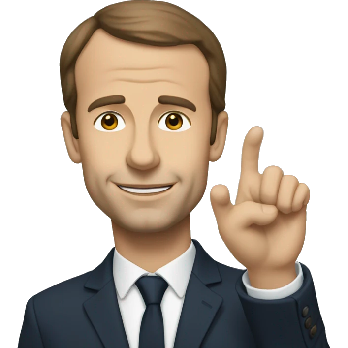 Macron qui lève la main emoji
