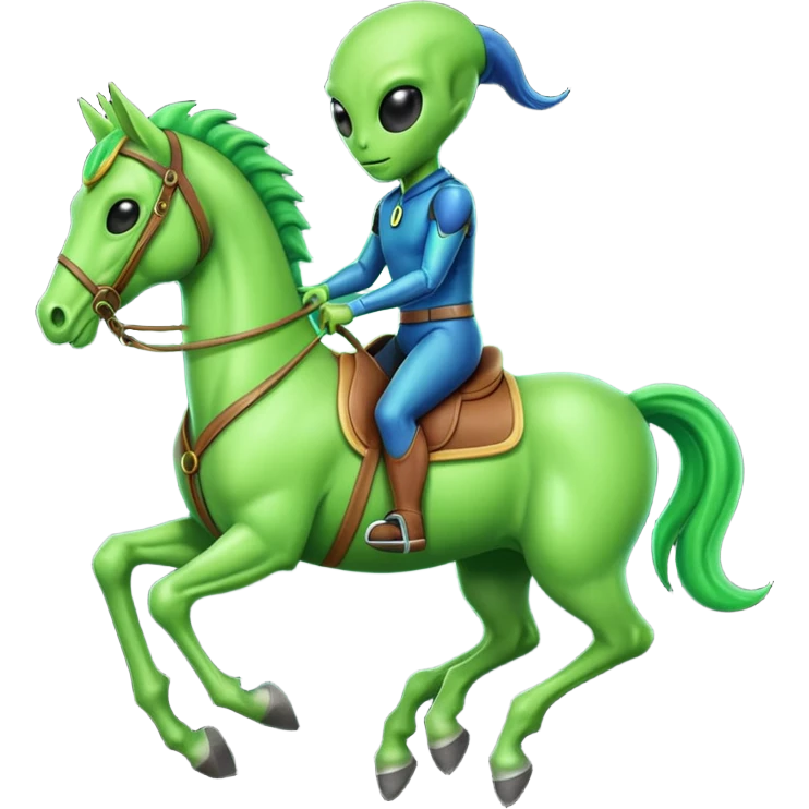 Alien on horse emoji