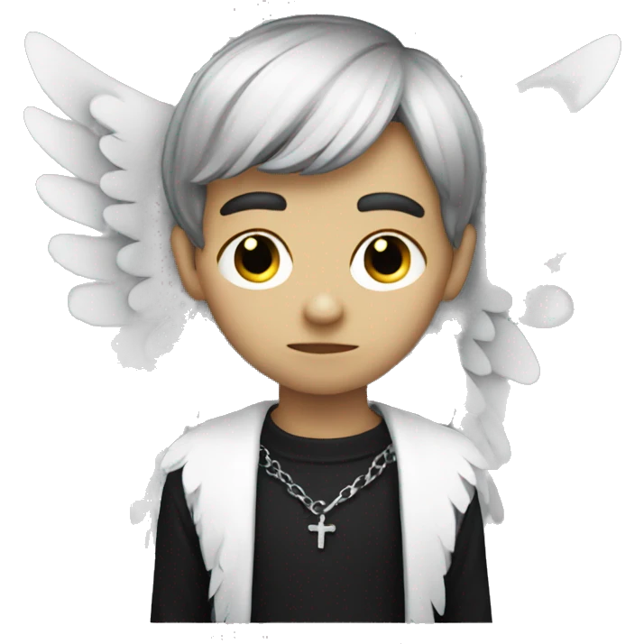 boy goth angel emoji