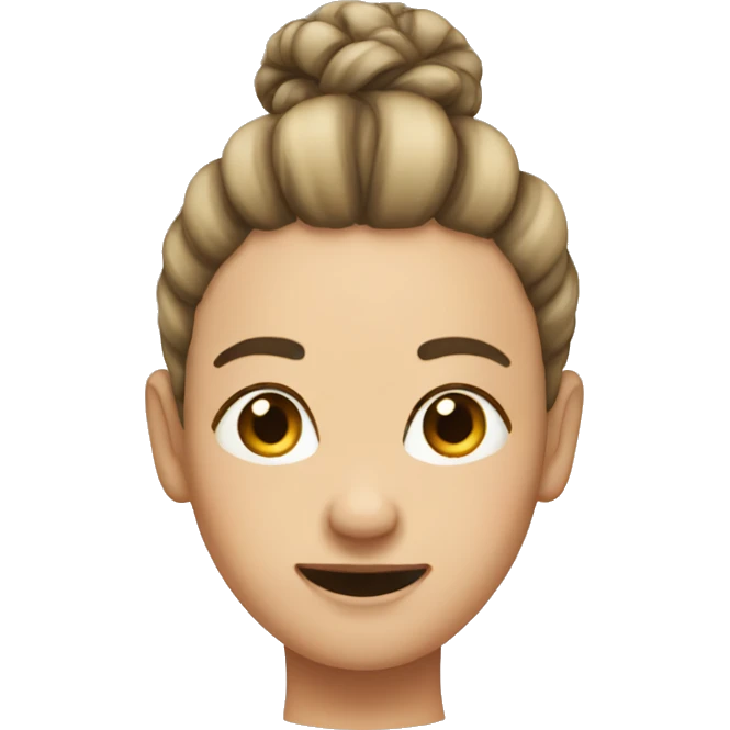 hair tied in a bun emoji
