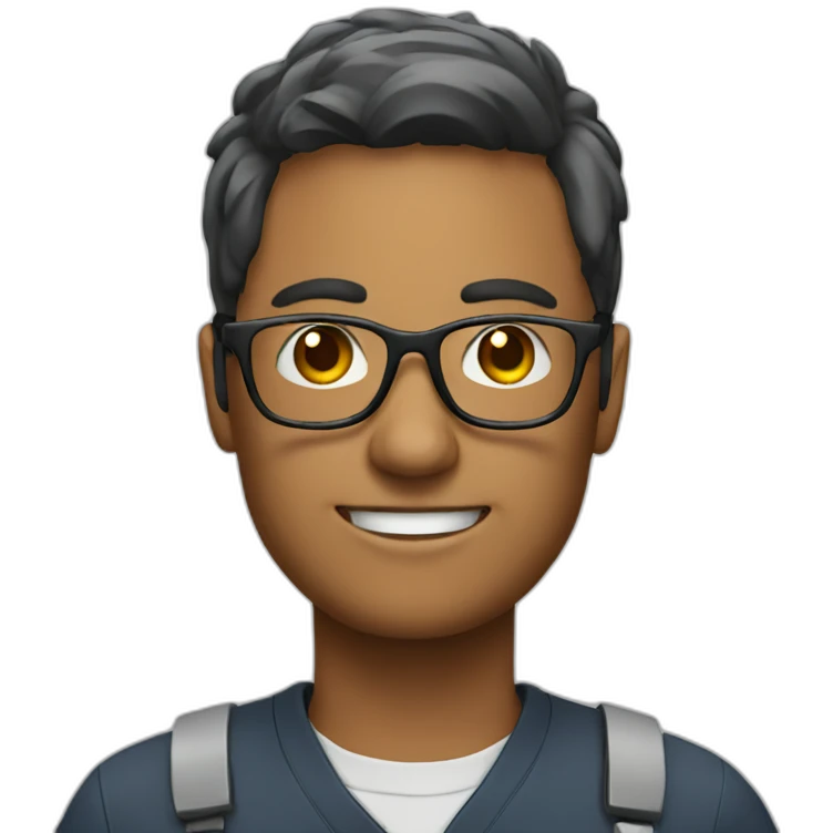 Computer technician with glasses emoji