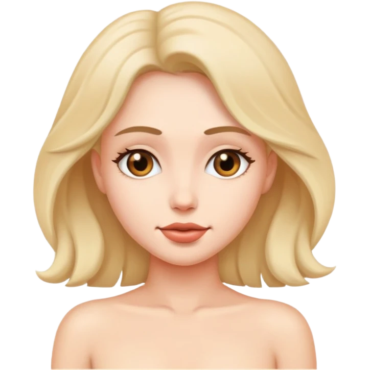 Голая девушка  emoji