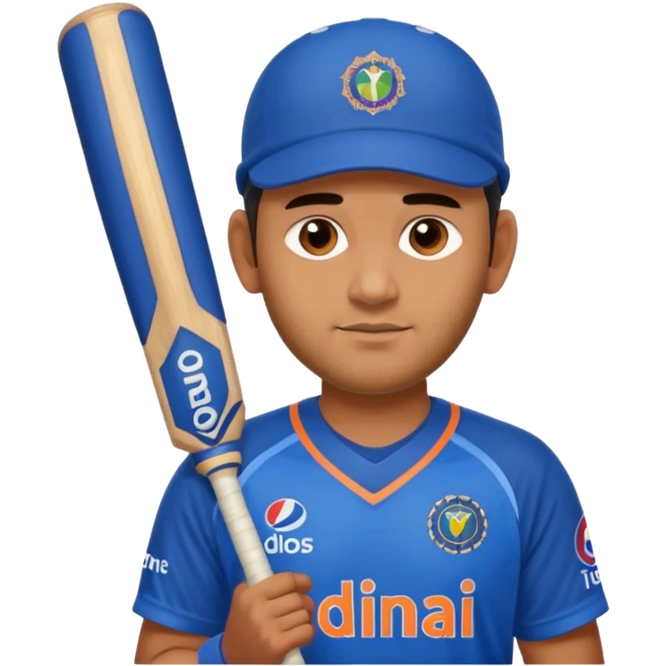 dhoni hitting 6remove the second bat emoji
