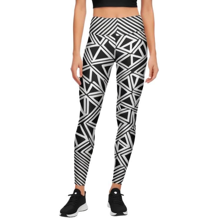 an aesthetic legging/stocking/tight with modern pattern emoji