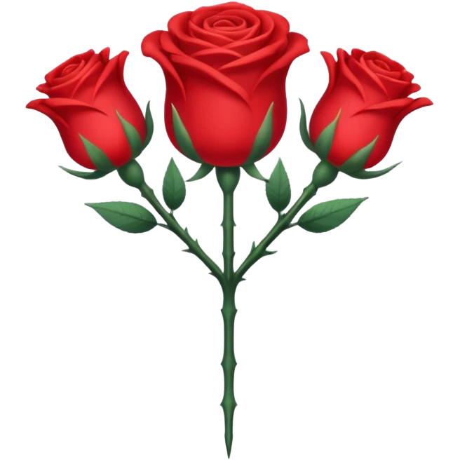trident entouré de roses (fleurs) emoji