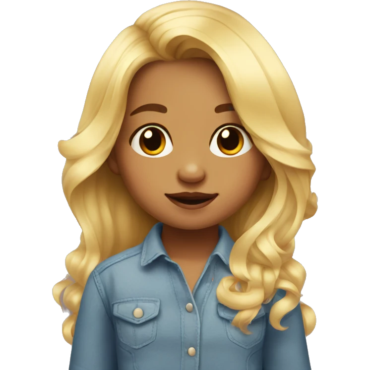 Blonde toddler girl with chest scar emoji