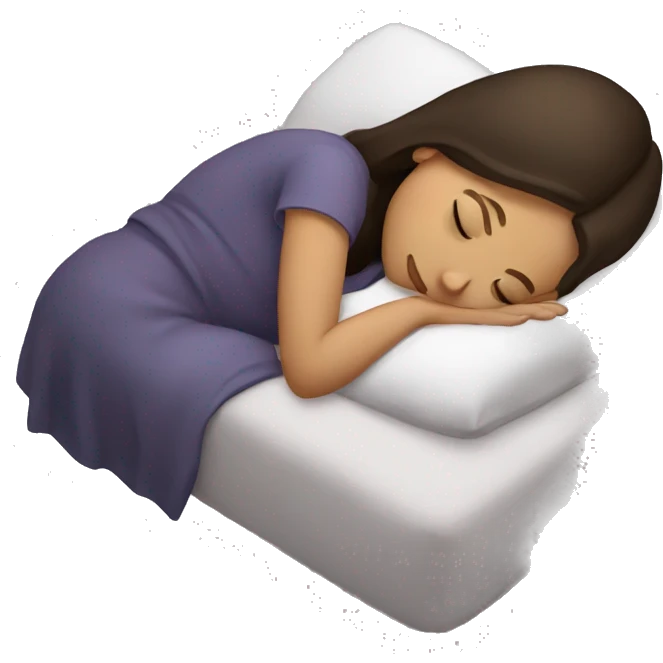 Brunette girl sleeping emoji