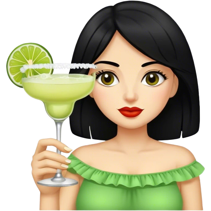 Margarita Connoisseur black hair  emoji