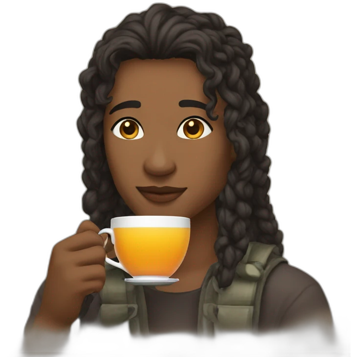 kit konor sipping tea emoji