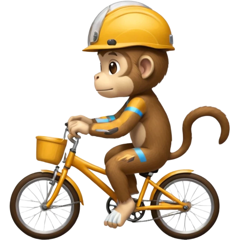 monkey with biycycle helmet emoji