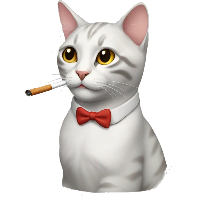 Cat with cigarette  emoji