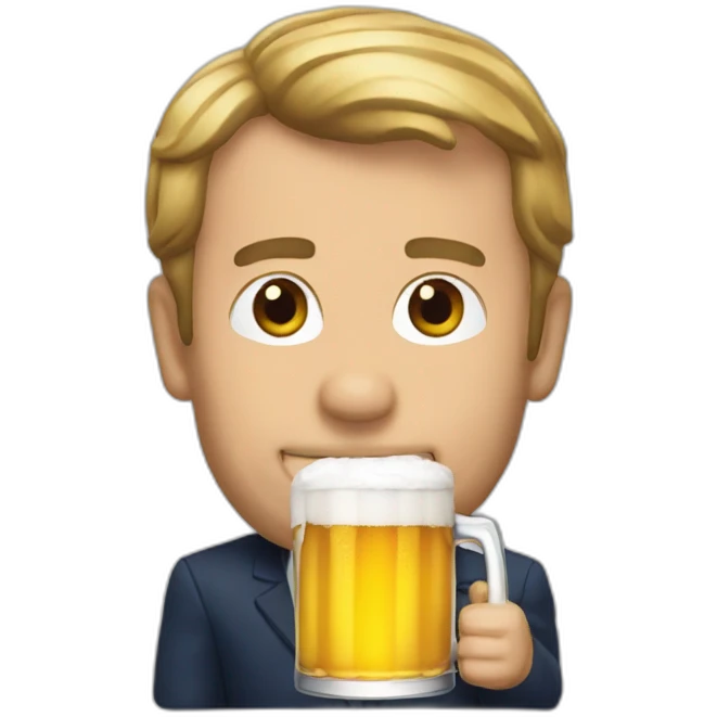 Macron beer emoji