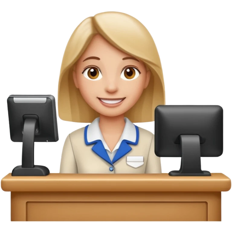 tourist \ standing on hotel reception desk  emoji
