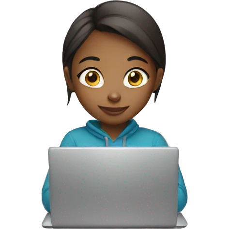 girl using laptop emoji