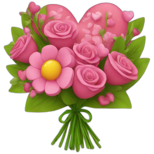 heart bouquet emoji
