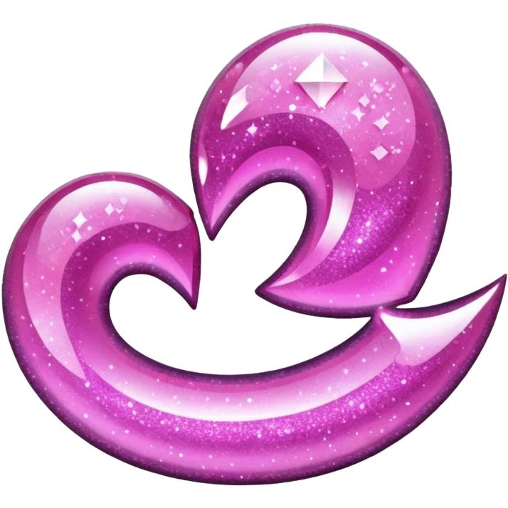 glitter cristal rosa shock emoji