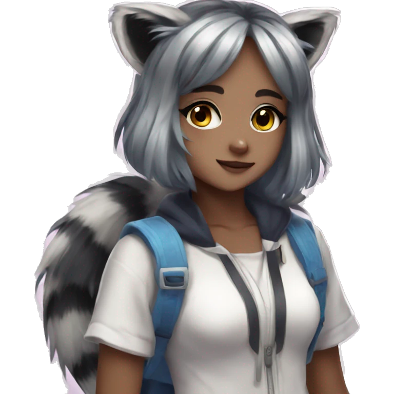 Anime RaccoonGirl Vtuber emoji