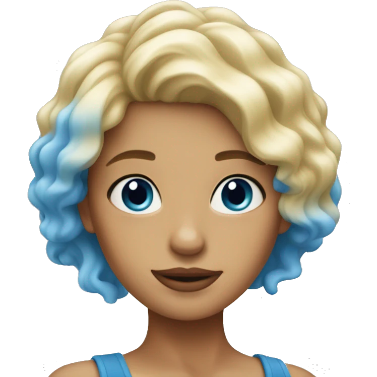 Blue strumf blonde girl emoji