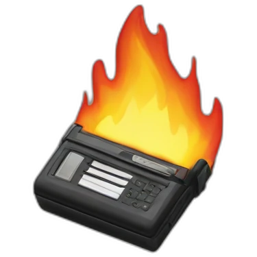 90s pager on fire emoji