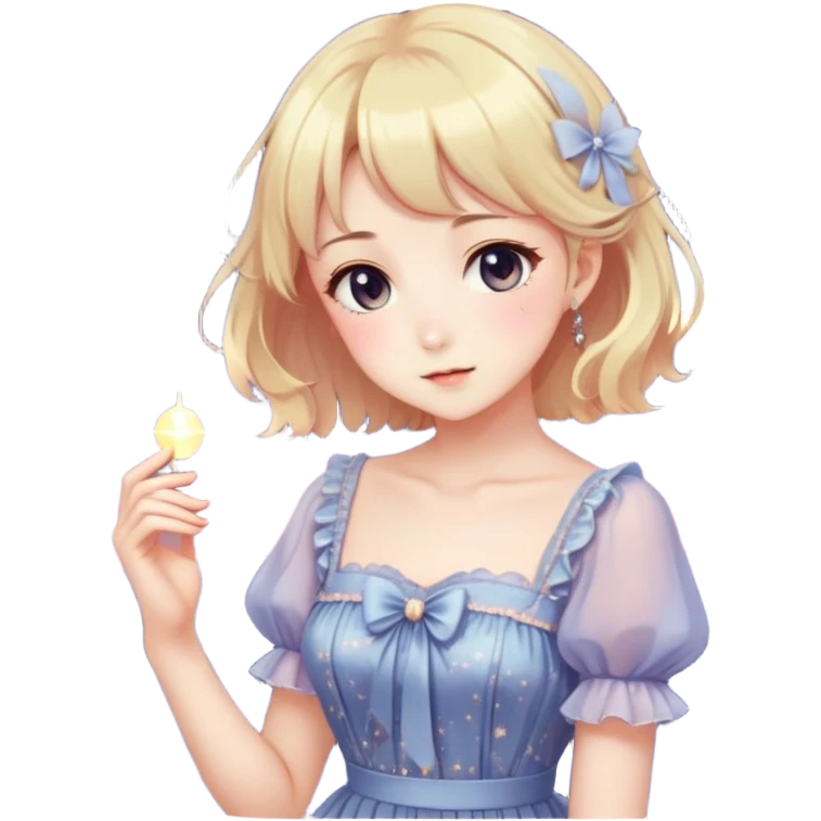 Pastel warm-colored romantic vintage gorgeous beautiful lush sensual sweet cute anime sparkly Moonlight date emoji