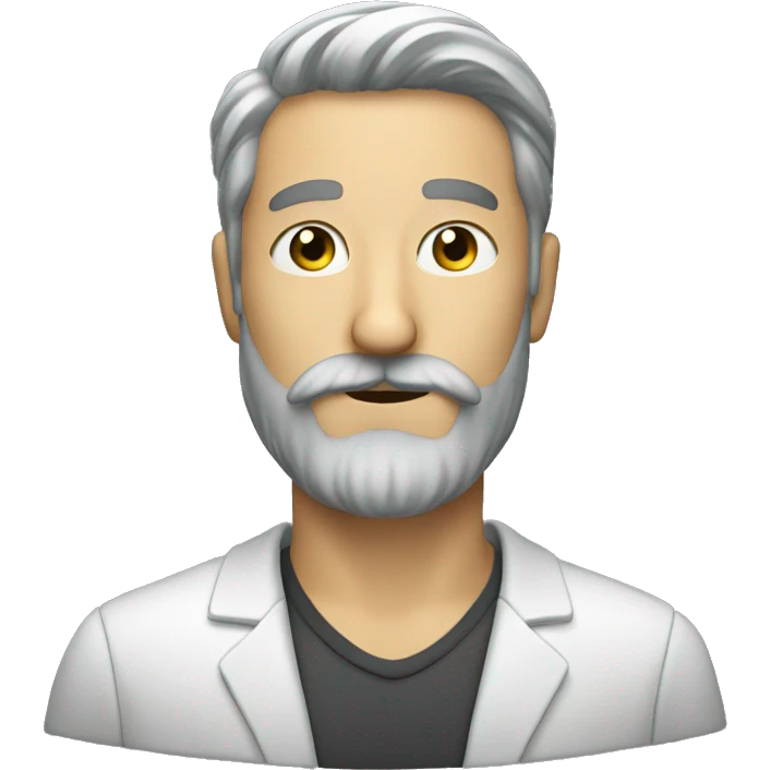 man with beard mustache glass emoji