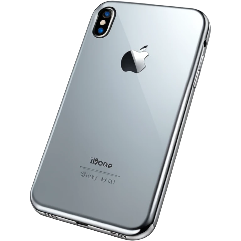an elegant metallic chrome iphone emoji