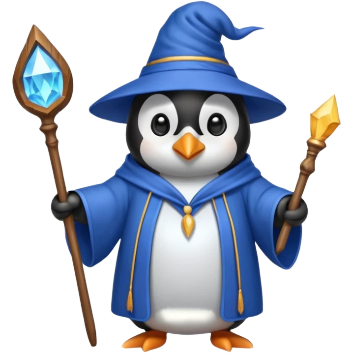 Penguin Wizard emoji