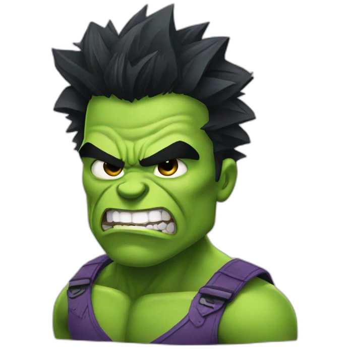 Hulk with punk hair emoji