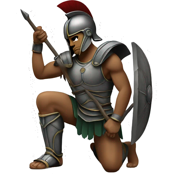 spartan warrior kneeling emoji