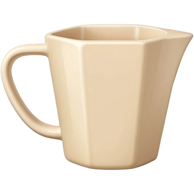 Pale beige Trapezoidal mug  emoji