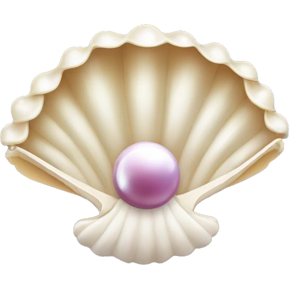 Elegant design Clam with pearl emoji