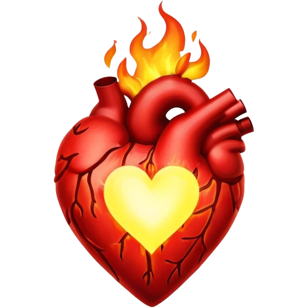 Gym heart flame emoji