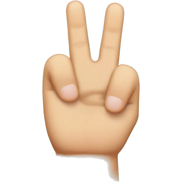 Hand with thumb sticking out between index and middle finger emoji