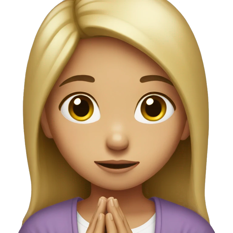 Girl praying  emoji