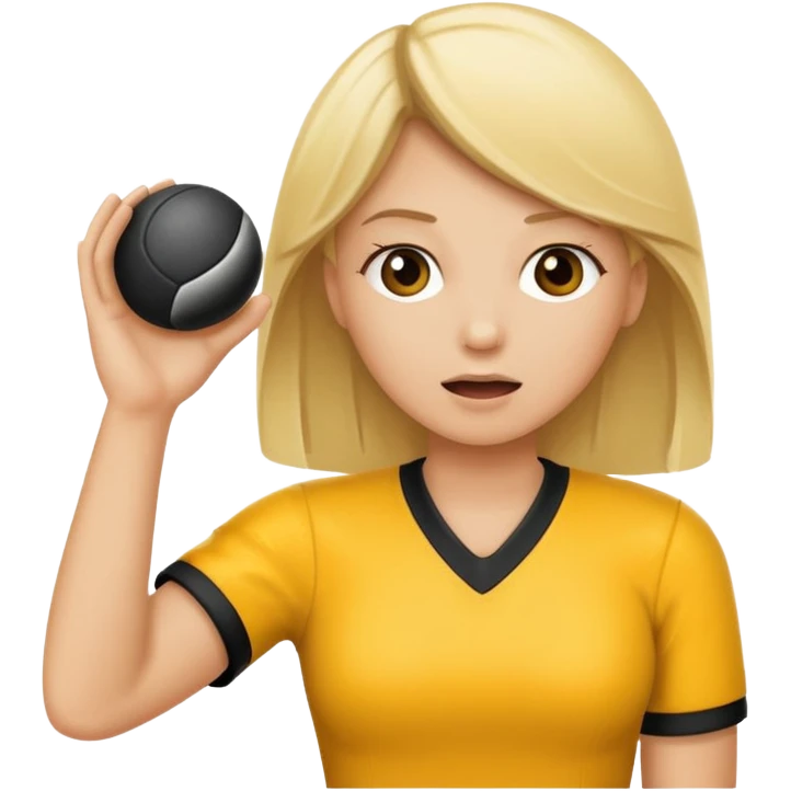 blonde sports referree calling time out emoji