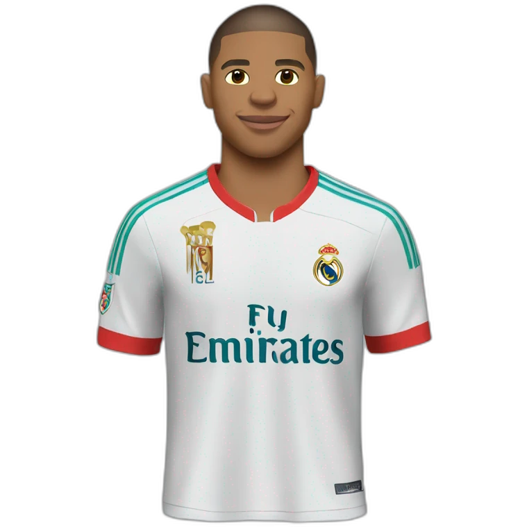 mbappe with madrid's shirt emoji