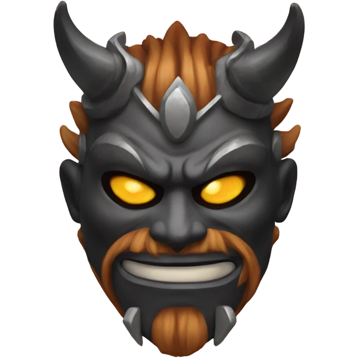 with a lustrous power a oni mask  emoji