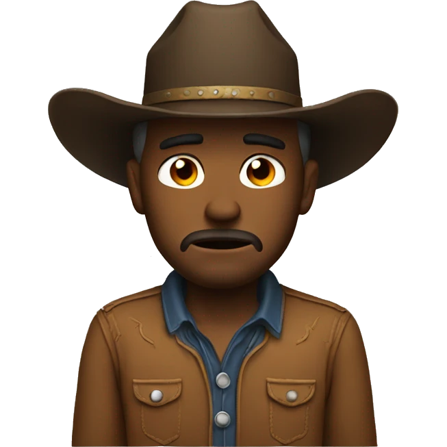 Sad cowboy emoji