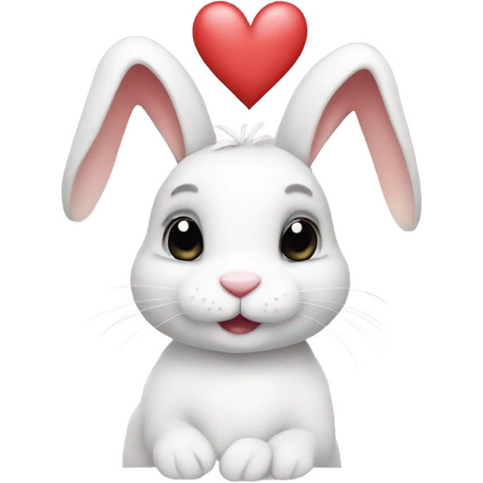 Bunny with heart emoji