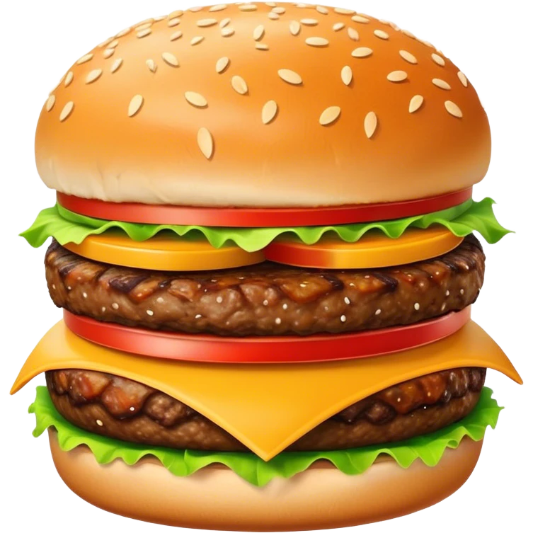 A burger smiling emoji