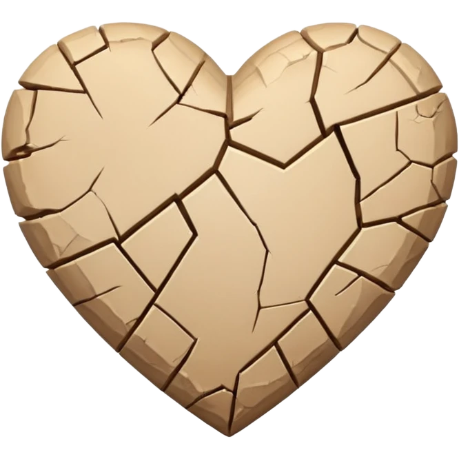 Beige heart with small crack  emoji