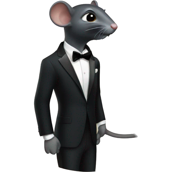 James bond as a black rat emoji