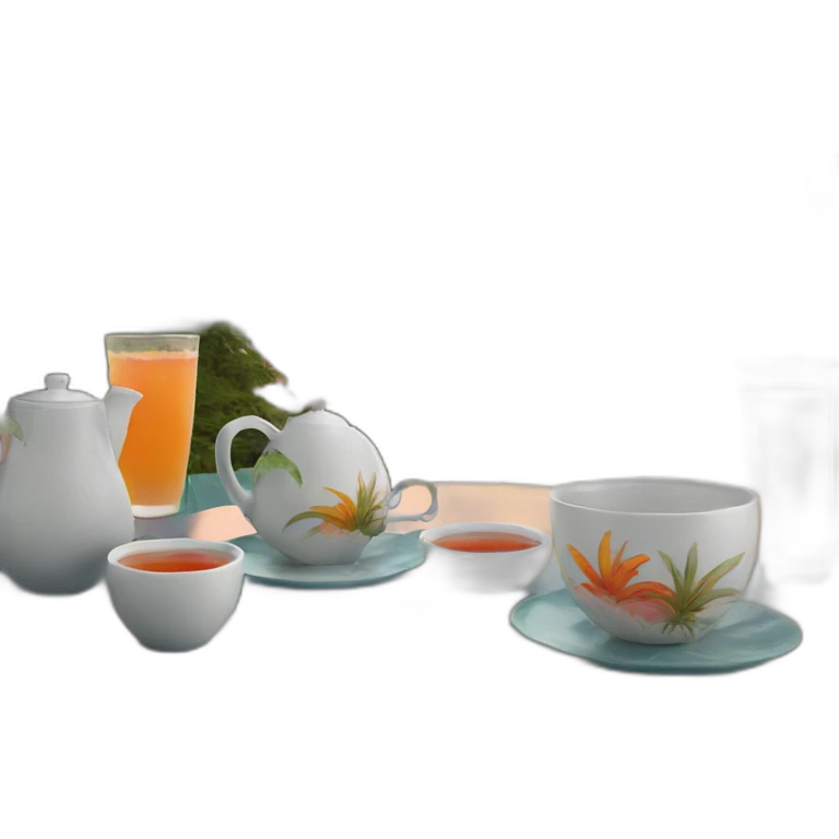 Tropical sunset tea emoji