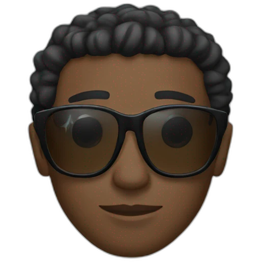black man in sunglesses emoji