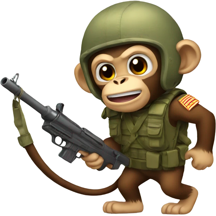 monkey going to war emoji