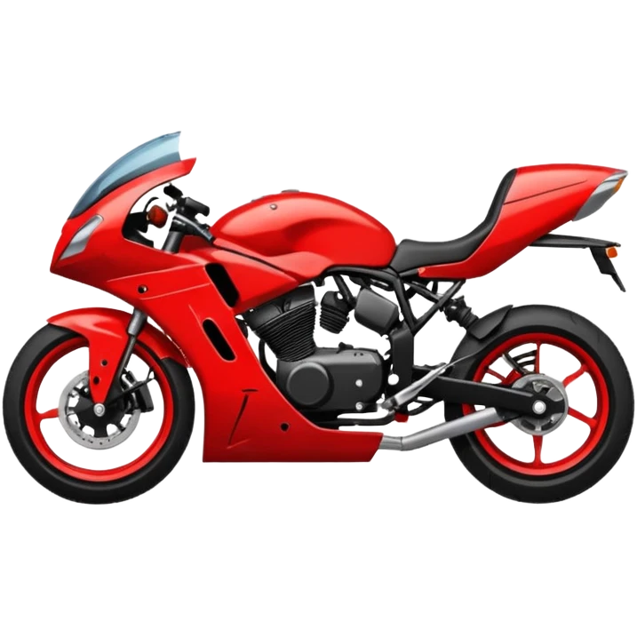 sports motorcycle lying on the ground emoji