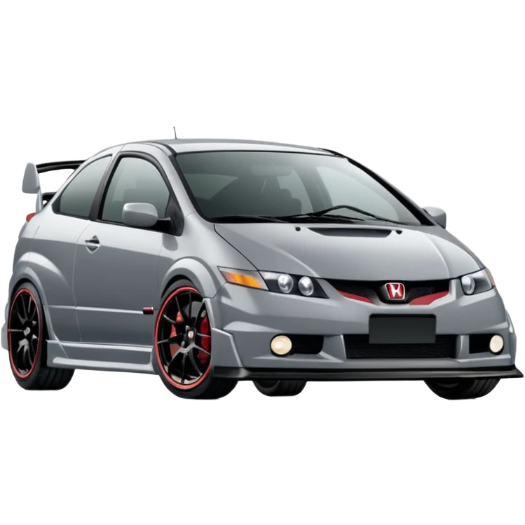 2004 grey Honda civic type r black rims without a spoiler or splitter emoji