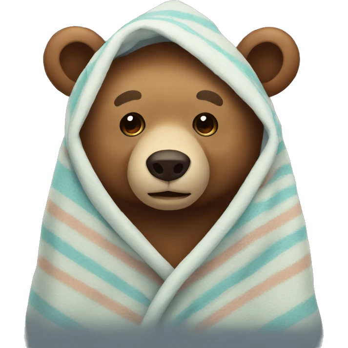 Bear in blanket emoji