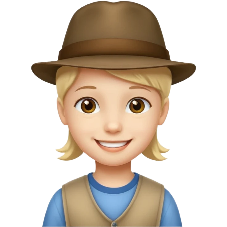 child with hat emoji